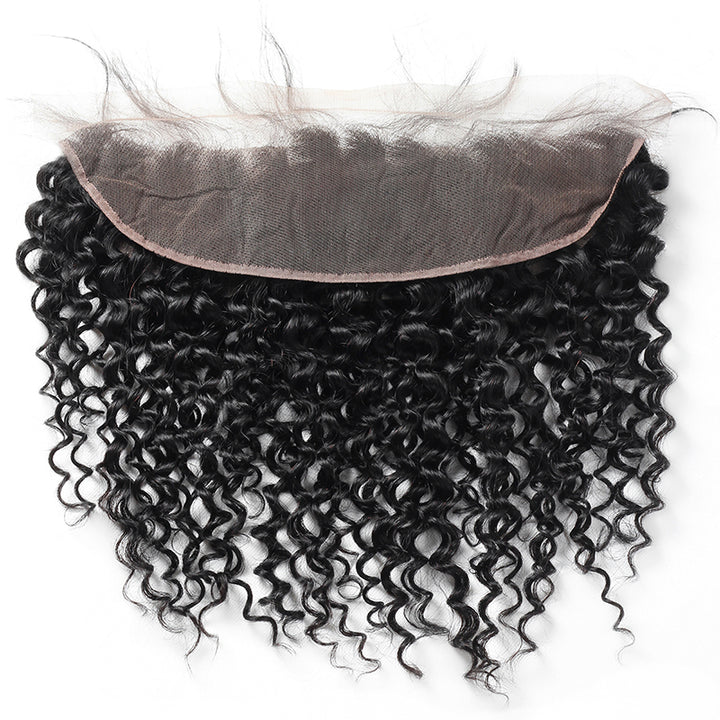 Indian Remy Human Hair Bundles Ishow Curly Wave Hair Weave 3 Bundles With Lace Frontal With Baby Hair Natural Color - IshowVirginHair