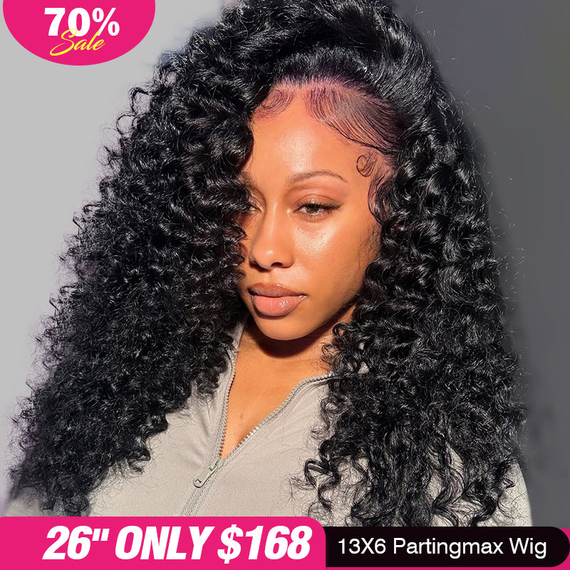 Model Showcasing Burmese Curly 13x6 Lace Frontal Wig With Natural Look