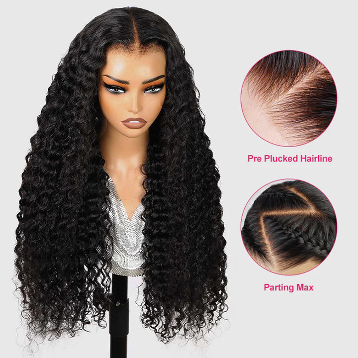 Ishow Pull Go 13x6 Full Lace Frontal Wig Deep Wave Human Hair Wigs Pre Everything Glueless Wig