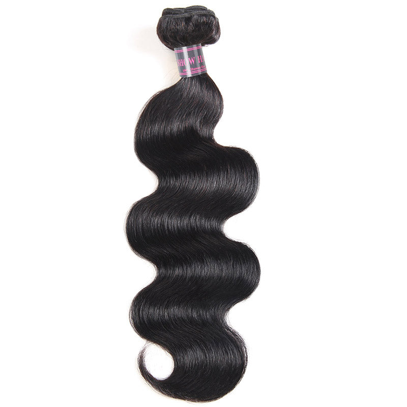 Single Bundle of Peruvian Body Wave Hair, 100% Human Hair With Natural Shine