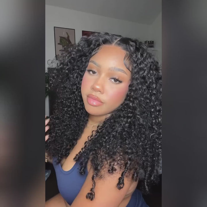 Ishow Burmese Curly Human Hair Wigs Pull Go 5x5/13x4 Lace Ready To Wear Glueless Wig Beginner Friendly