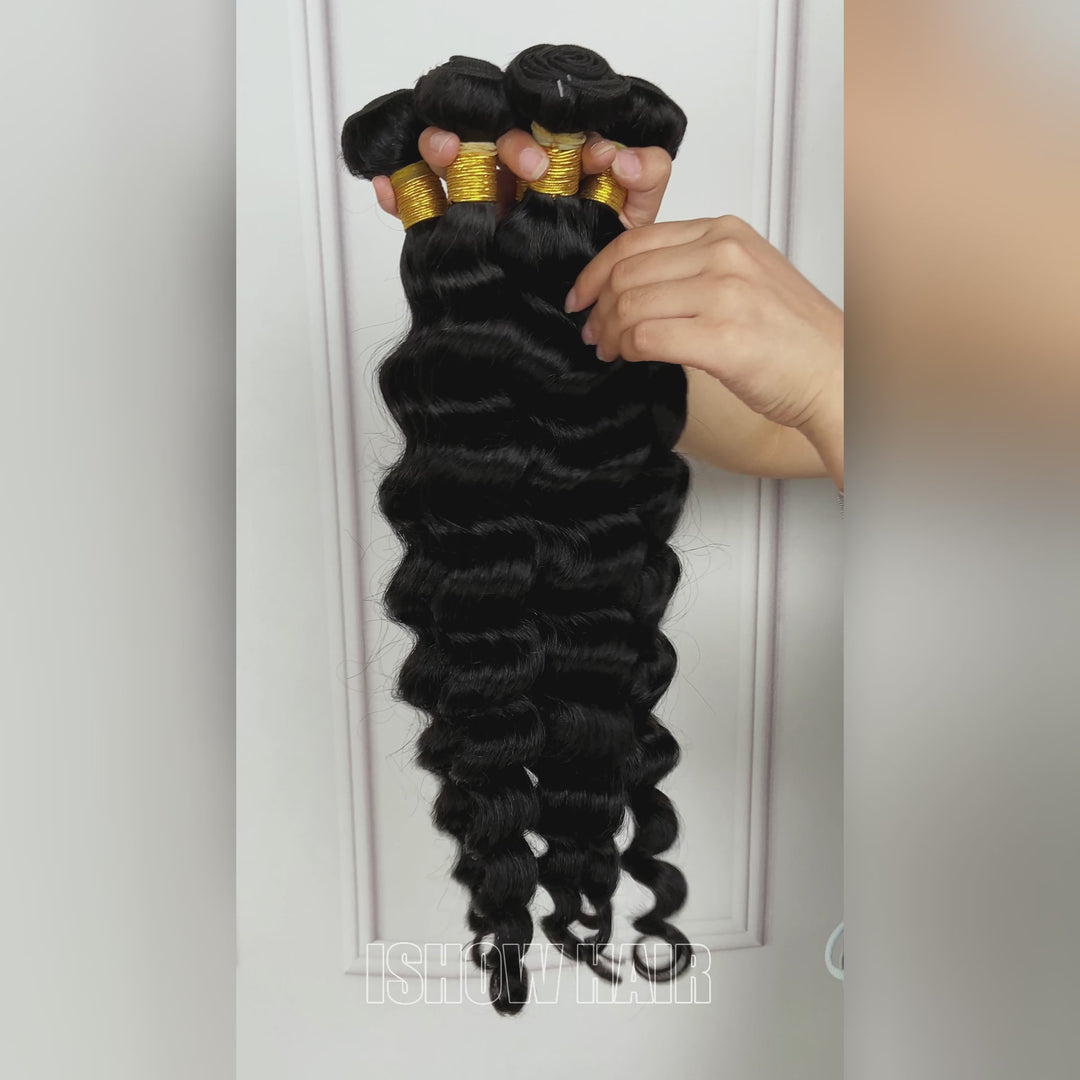 Ishow Beauty Hair Factory Loose Deep Wave Human Hair Bundles