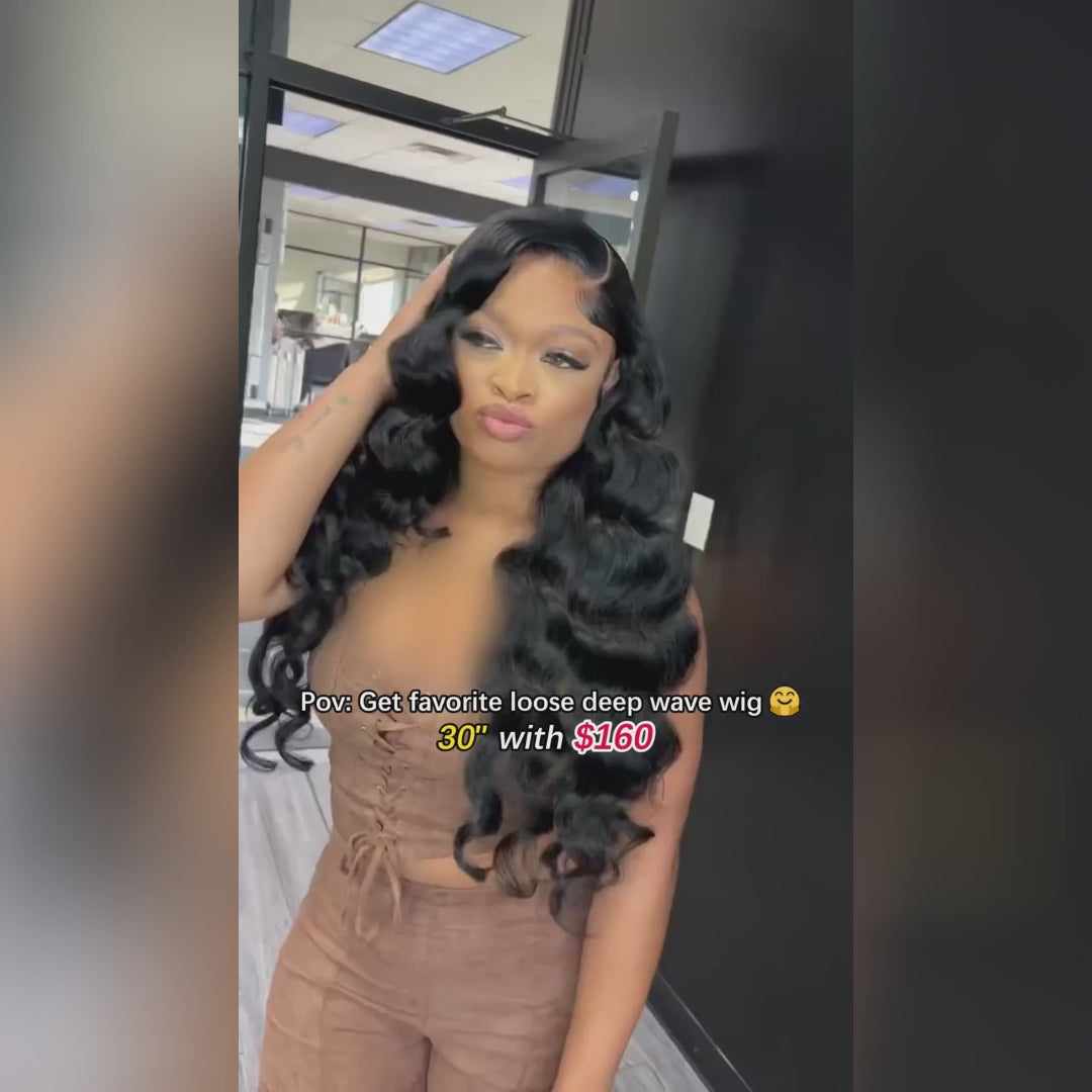 【$100 Off Sale】Ishow Hair 5x5 HD Lace Loose Deep Wave Wig Glueless Human Hair Wigs Preplucked With Baby Hair