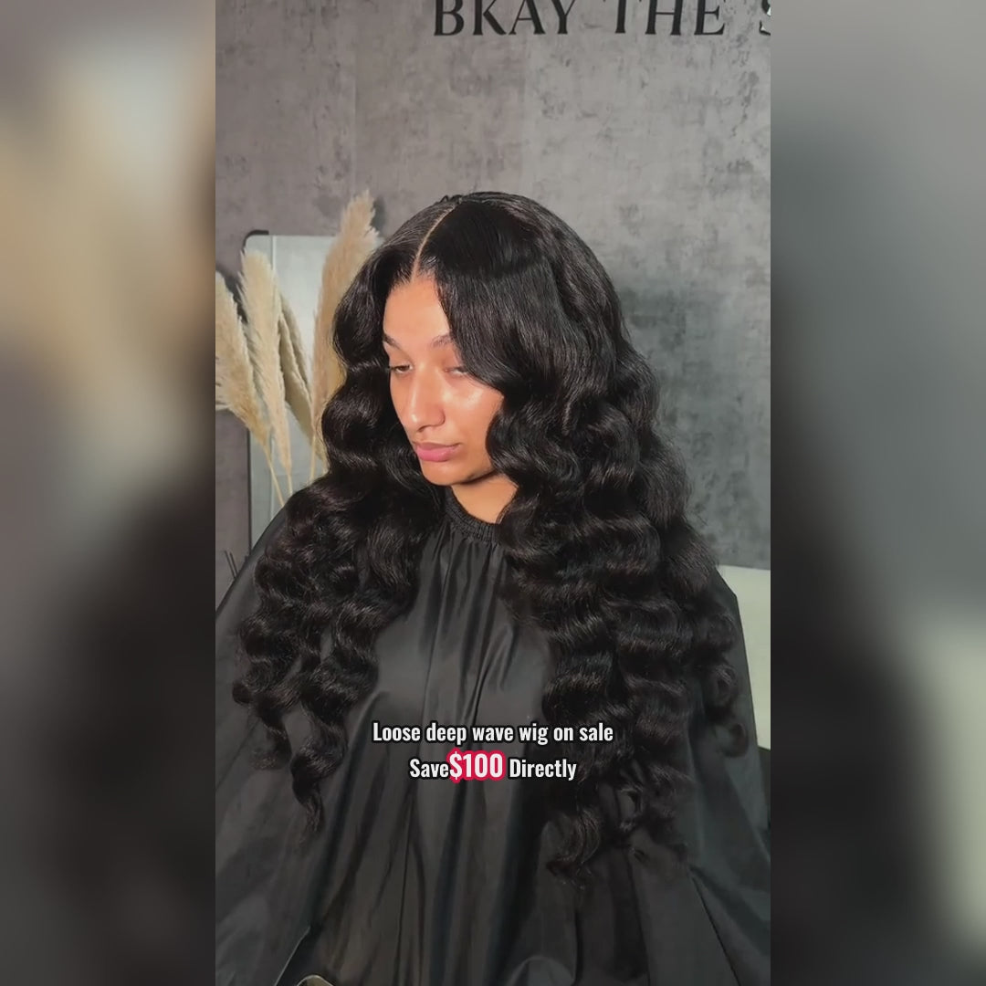 【Flash Sale】30" 200% Density=$188 Ishow Hair 5x5 HD Lace Loose Deep Wave/Burmese Curly Wig Glueless Human Hair Wigs Preplucked With Baby Hair