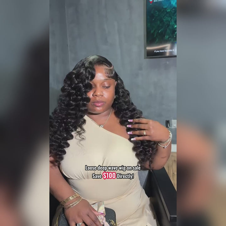 【Flash Sale】30" 200% Density=$188 Ishow Hair 5x5 HD Lace Loose Deep Wave/Burmese Curly Wig Glueless Human Hair Wigs Preplucked With Baby Hair
