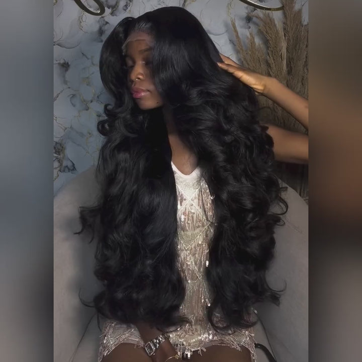 Long HD Undetectable 32" 34" 36" 38" 40" Glueless Human Hair Wigs 180% Density 13x4 Straight Body Wave Loose Deep Wave Curly Lace Front Wig