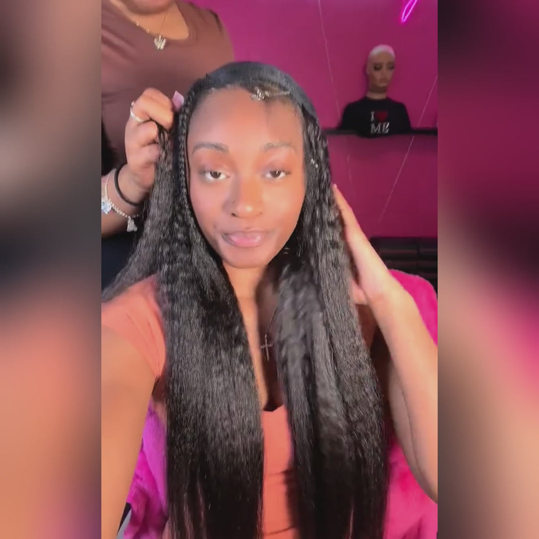 Ishow Kinky Straight Bundles Indian Yaki Human Hair Weave 3 Bundles