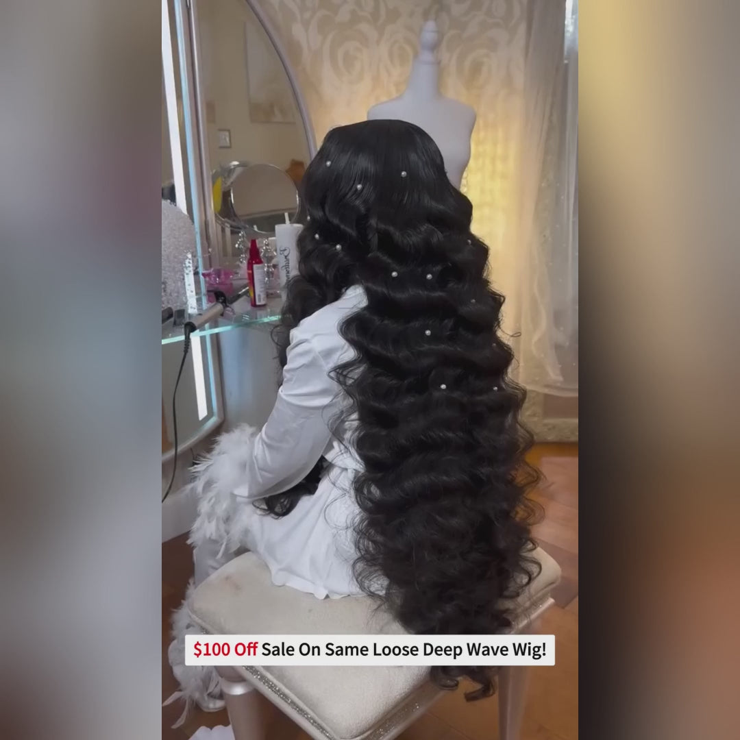 【$100 Off Sale】Ishow Hair 5x5 HD Lace Loose Deep Wave/Body Wave Wig Glueless Human Hair Wigs Preplucked With Baby Hair