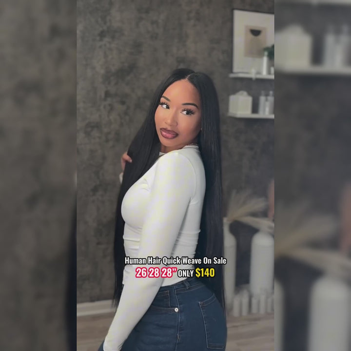 【Flash Sale】26 28 28"=$140 Only For Ishow Best Selling Body Wave/Loose Wave/Straight Human Hair Bundles With Closure