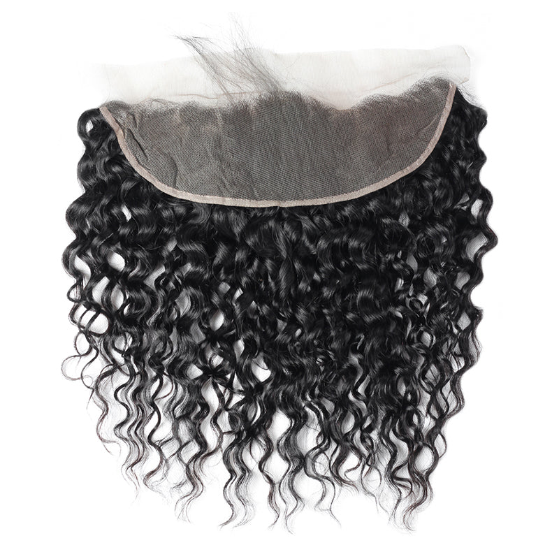 Ishow Human Hair Bundles Brazilian Water Wave 3 Bundles with Lace Frontal Closure - IshowHair