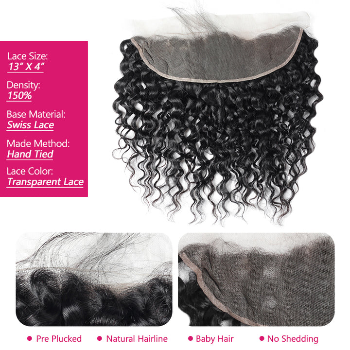 Ishow Water Wave Ear to Ear 13x4 Lace Frontal With Baby Hair - IshowVirginHair 