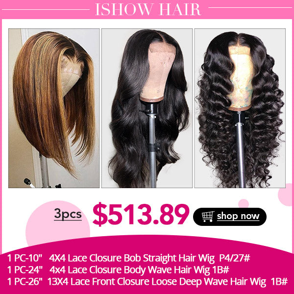 Ishow Wholesale Human Hair Wigs : 4x4 Lace CLosure Wig/ 13x4 Lace Front Closure Wig - IshowHair