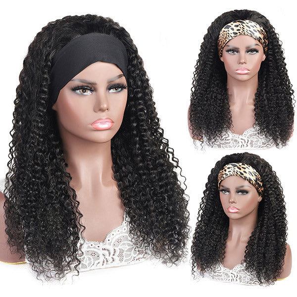 Ishow Beauty Curly Hair Headband Glueless Wigs Unprocessed Virgin Remy No Lace  Human Hair Wig - IshowHair