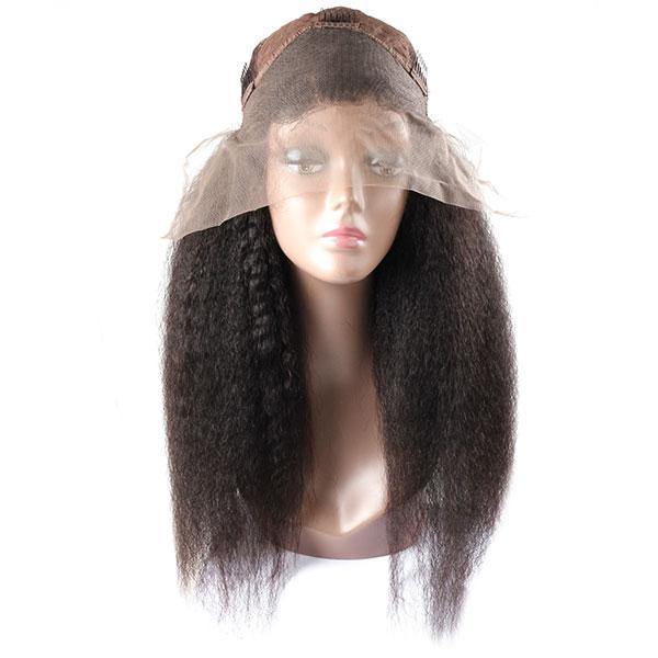 Brazilian Kinky Straight Hair Wig 13X4 Lace Front Yaki Human Hair Wigs - IshowHair