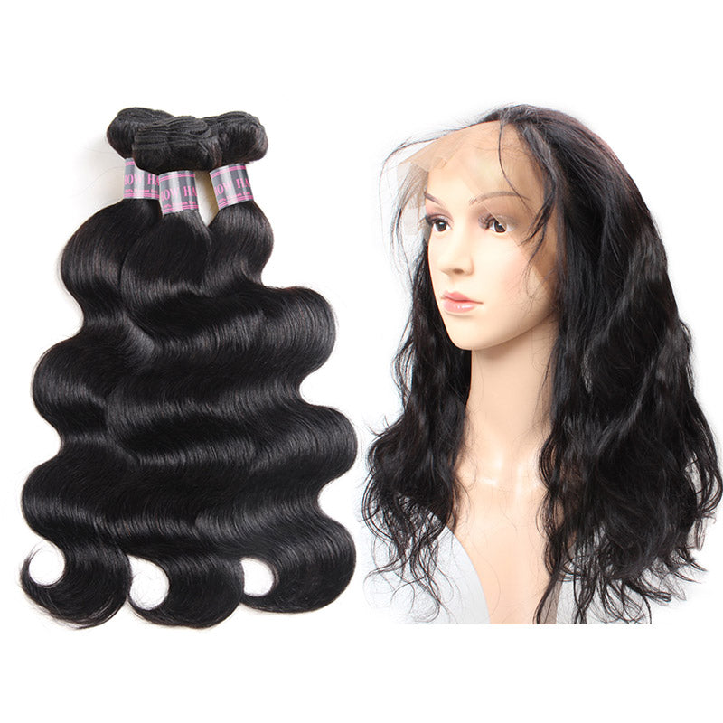 3 Bundles with 360 Lace Frontal Closure