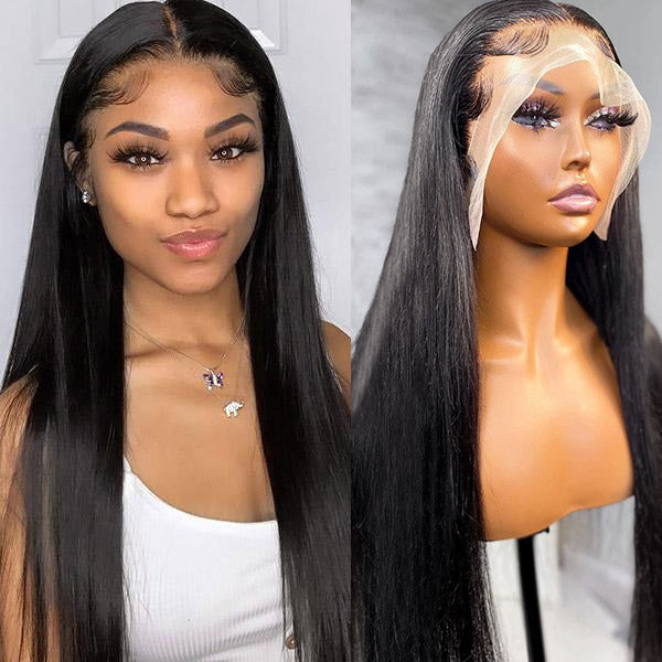 Products Brazilian Straight Human Hair Wig 13x6 Lace Front Wig HD Transparent Lace Frontal Wigs