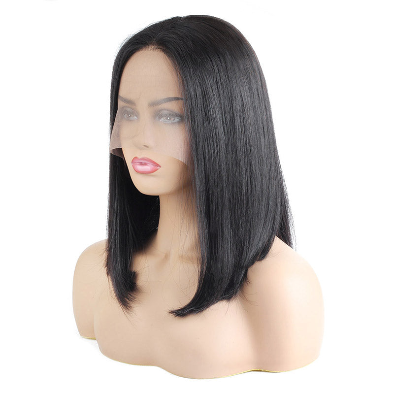 Ishow Indian Straight Short Bob Hair Wig Middle Part Human Hair Wigs - IshowHair