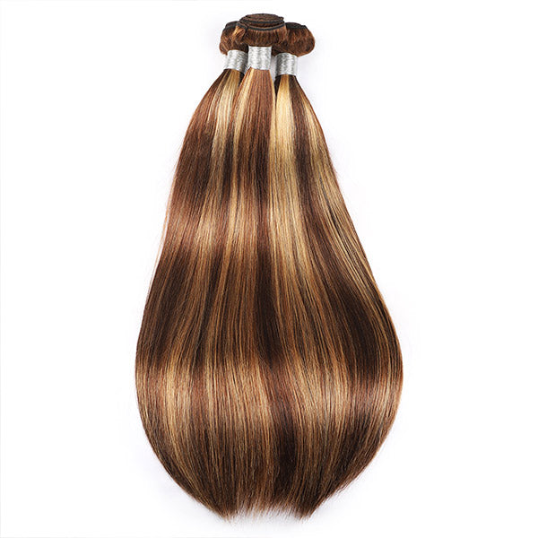 Ishow Hair P4/27 Honey Blonde Straight Hair Wave Sample  Human Hair Bundles 8-30 Inch - IshowHair