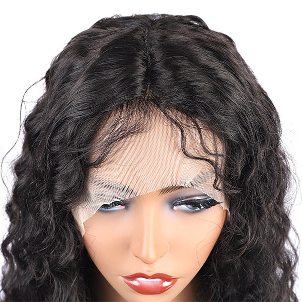 Deep Wave HD Transparent Lace Wig 13x4 Lace Frontal Closure Human Hair Wigs - IshowHair