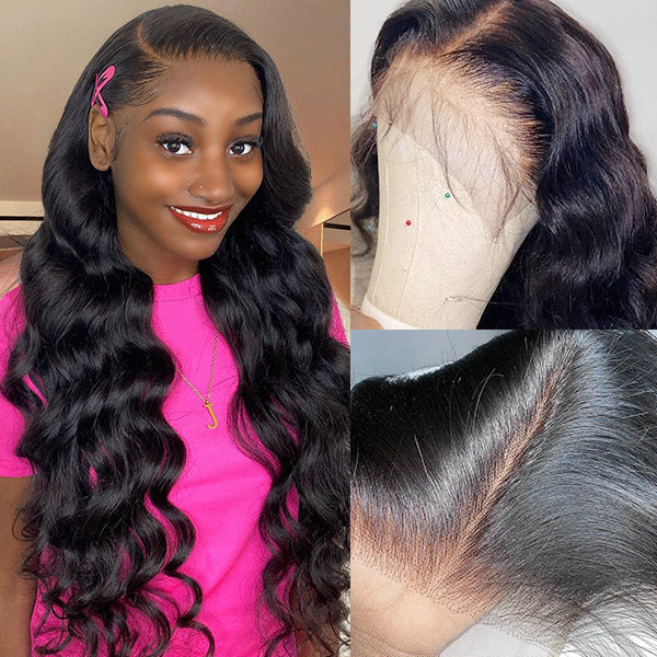 Loose Deep Wave 13x6 HD Transparent Lace Front Closure Wig, Brazilian Unprocessed Virgin Human Hair Wigs - IshowHair