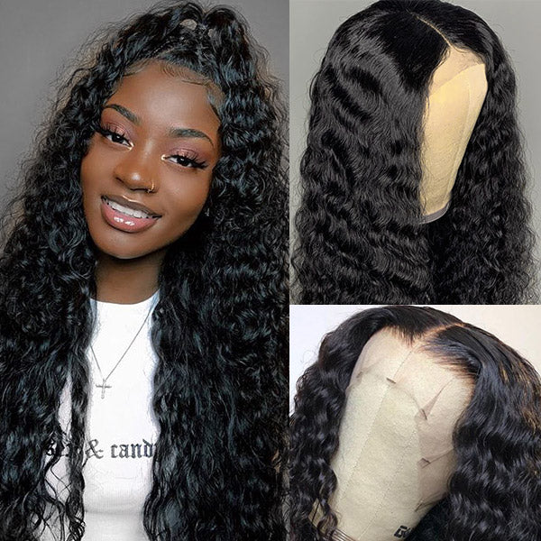 Water Wave HD Transparent Lace Wigs, 13x4 Wet And Wave Lace Frontal Closure Human Hair Wig - IshowHair