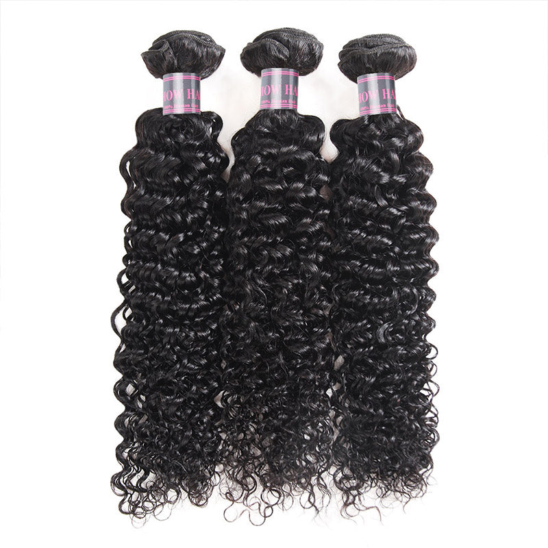 Ishow Hair 3 Bundles Virgin Brazilian Curly Human Hair Weave Deals