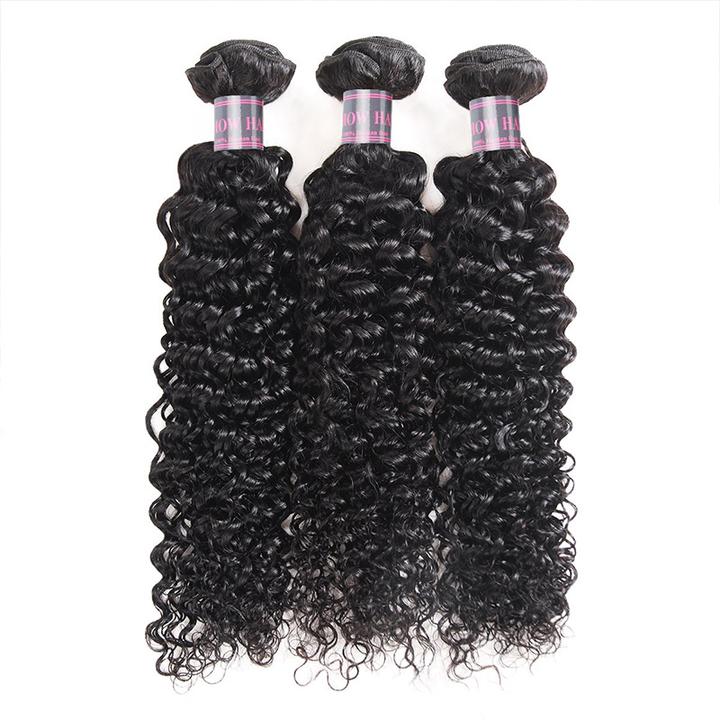Ishow Virgin Brazilian Curly Hair Weave 3 Bundles With 4*4 Lace Closure - IshowHair