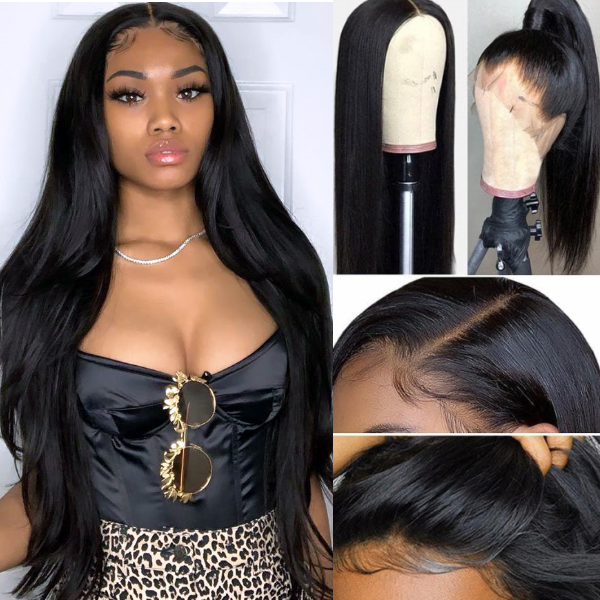 Ishow Malaysian 360 Lace Front Straight Pre-Plucked Virgin Human Hair Wigs - IshowHair