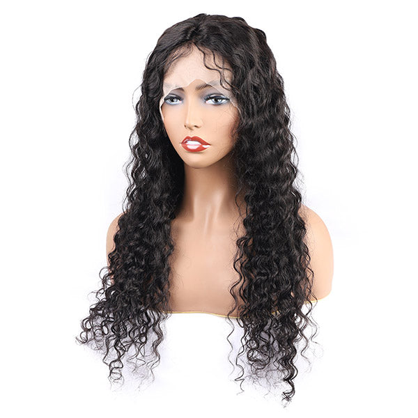 Deep Wave HD Transparent Lace Wig 13x4 Lace Frontal Closure Human Hair Wigs - IshowHair