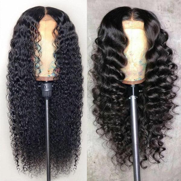 Ishow Loose Deep Wave Kinky Curly Hair 4x4 Lace Closure Wig Unprocessed Human Hair Wigs - IshowHair