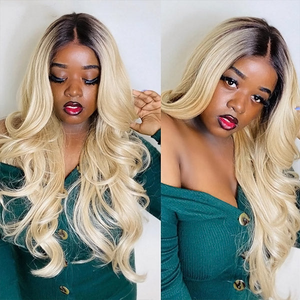 1B 613 Blonde Lace Front Wigs 13x4 Body Wave Human Hair Wigs With Baby Hair 30Inch Long Human Hair