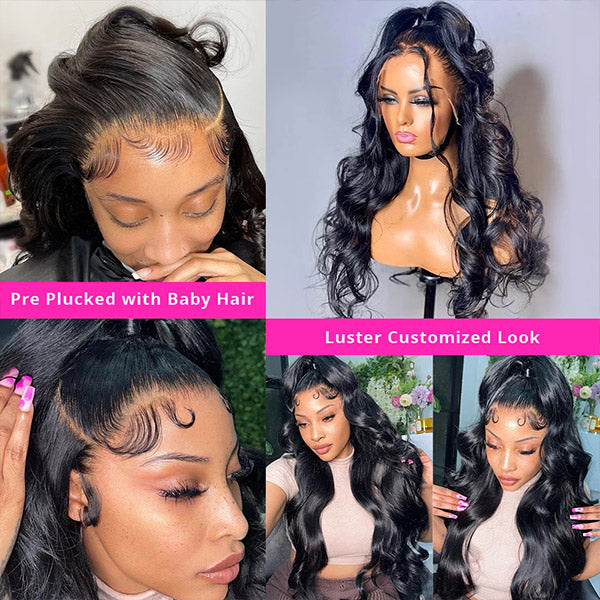 Body Wave Front Wigs Glueless Wigs Human Hair Transparent HD Front Wigs With No Glue