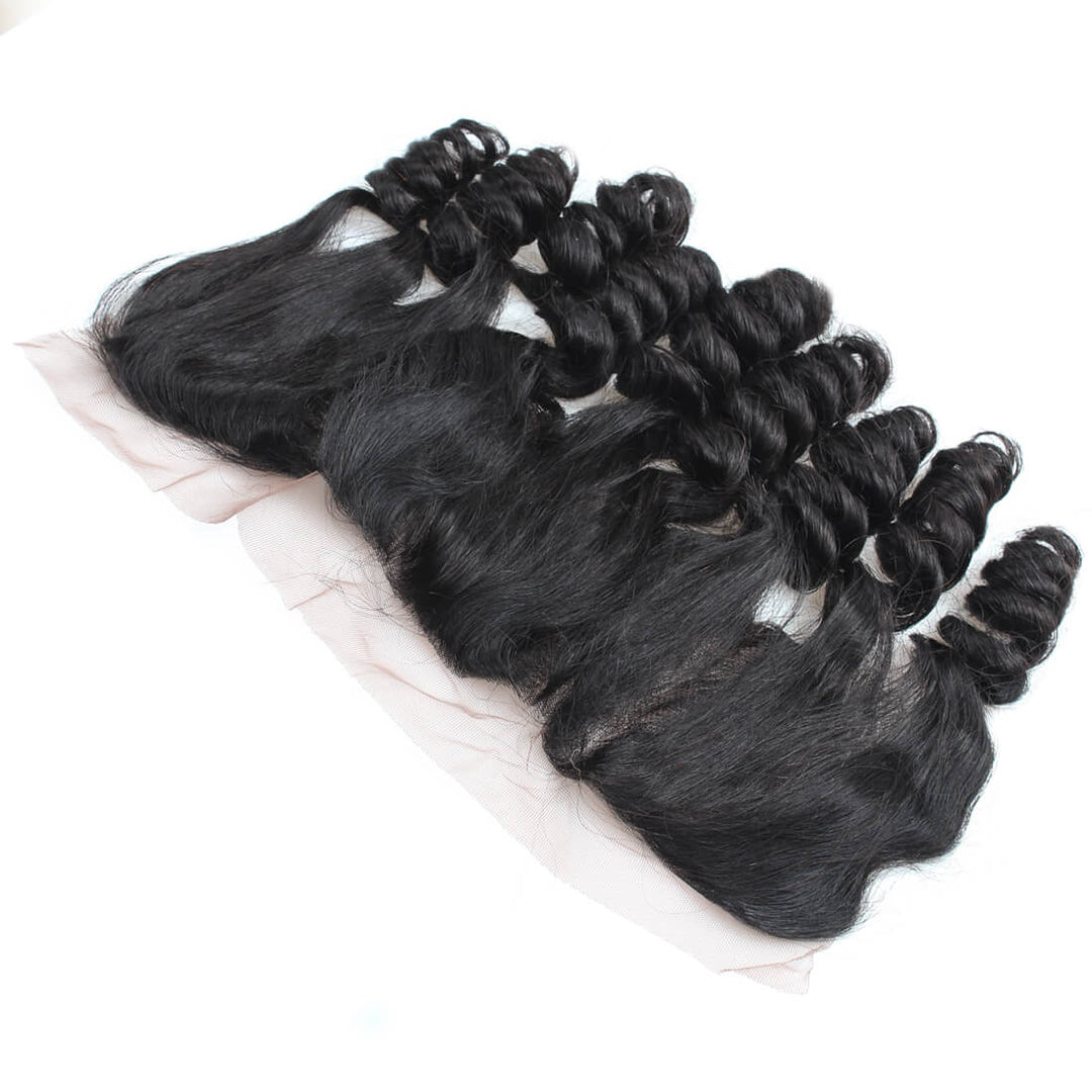 3 Bundles of Hair Weave With13x4 Ear To Ear Lace Frontal Ishow Loose Wave Indian 100% Virgin Remy Human Hair Bundles - IshowVirginHair