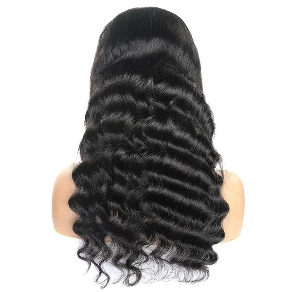 Transparent Loose Deep Wave Lace Wig Indian Hair Lace Front Virgin Human Hair Wigs - IshowHair