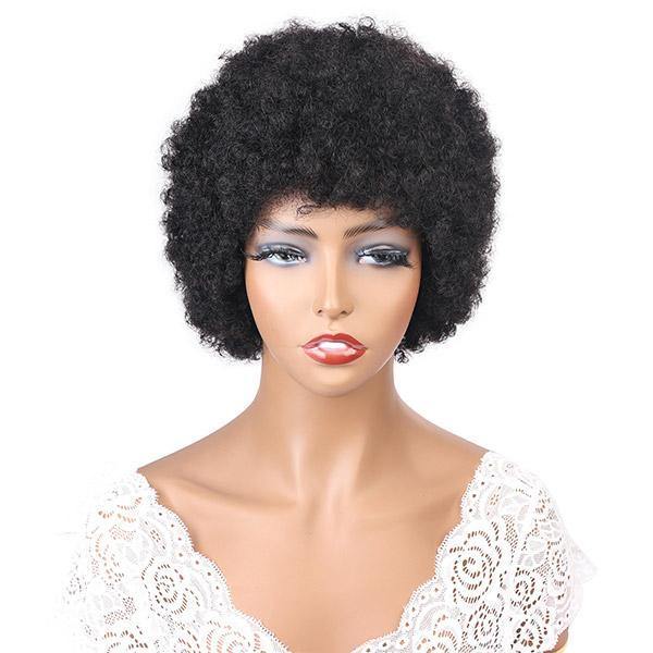 $36.41 Short Pixie Human Hair Wigs - IshowHair