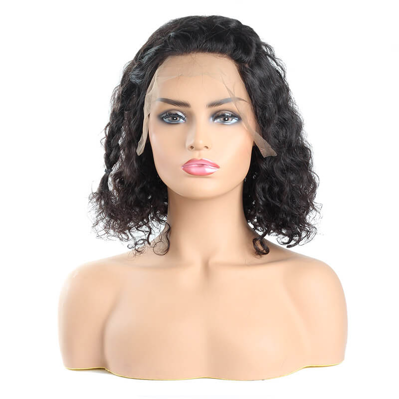 Ishow Hair Short Bob Wig Brazilian Curly Virgin Human Hair Lace Front Wigs - IshowHair