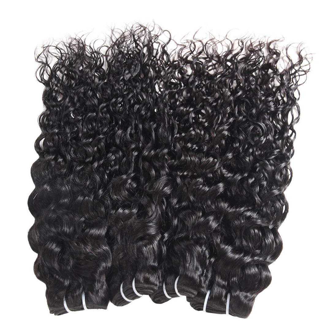 Indian Water Wave 100% Remy Human Hair Bundles Of Weave Natural Color Ishow 4 Bundles Deal Hair Extensions - IshowVirginHair