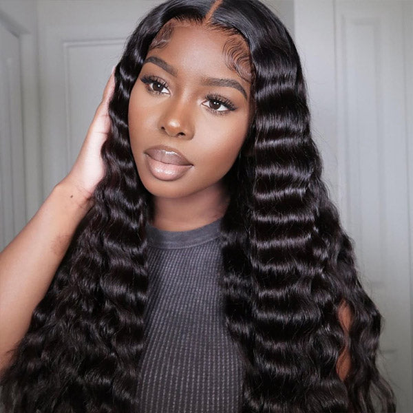 Loose Deep Closure Lace Wigs 4x4 Lace Closure Wigs Pre Plucked Brazilian Human Hair Wigs