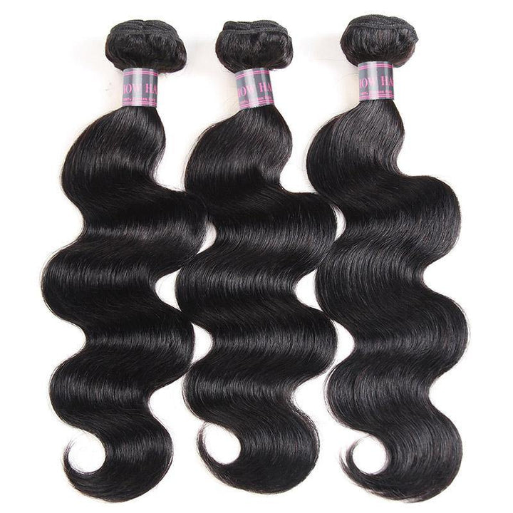 Brazilian Body Wave Hair Bundles With Baby Hair Ishow 3 Bundles Hair Weave With 2X4 Lace Closure - IshowVirginHair