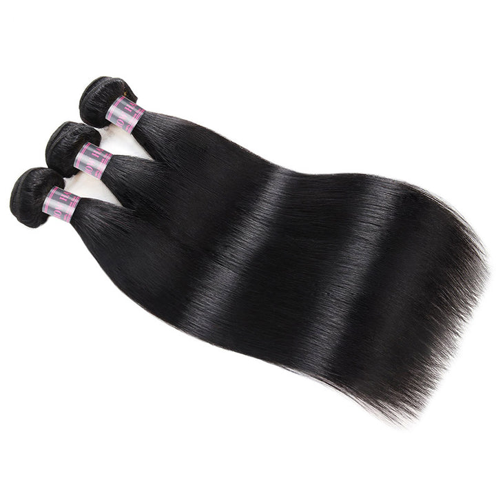 Brazilian Straight Hair Weave Ishow Remy Virgin Human Hair 3 Bundles with 2*4 Lace Closure - IshowVirginHair