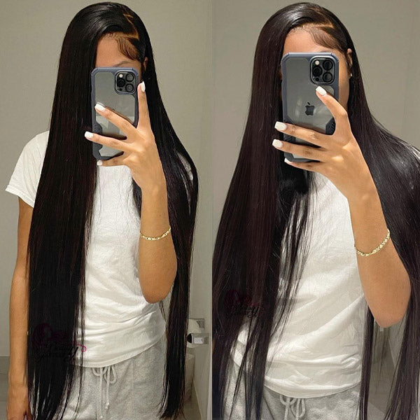360 Lace Front Wigs With Baby Hair Indian Straight HD Human Hair Lace Frontal Wig