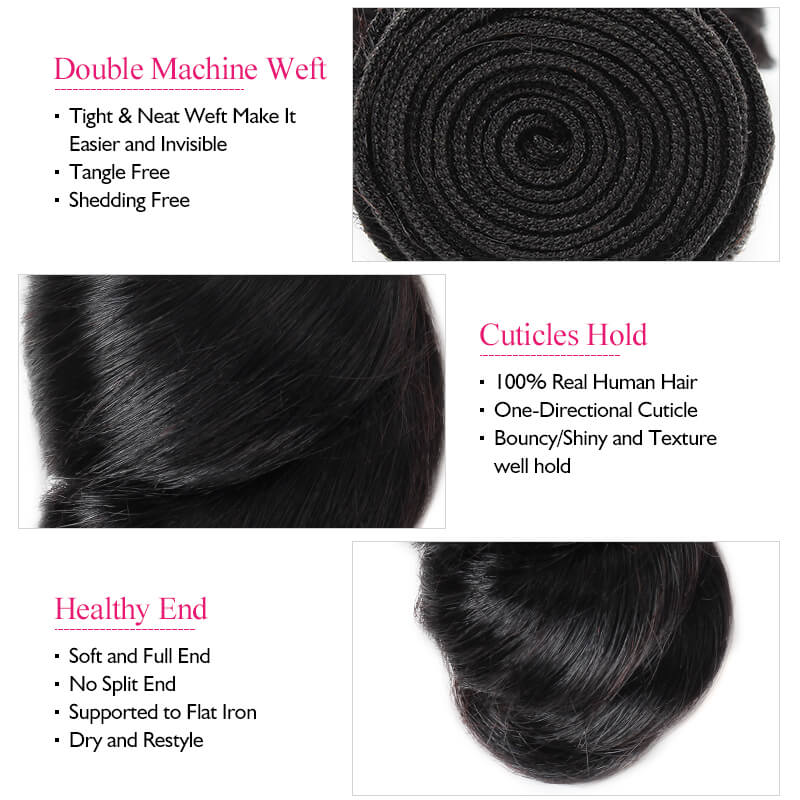 Malaysian Loose Wave Hair Extensions 4 Bundles With Closure Baby Hair Swiss Lace 100% Remy Virgin Human Hair Bundles - IshowVirginHair