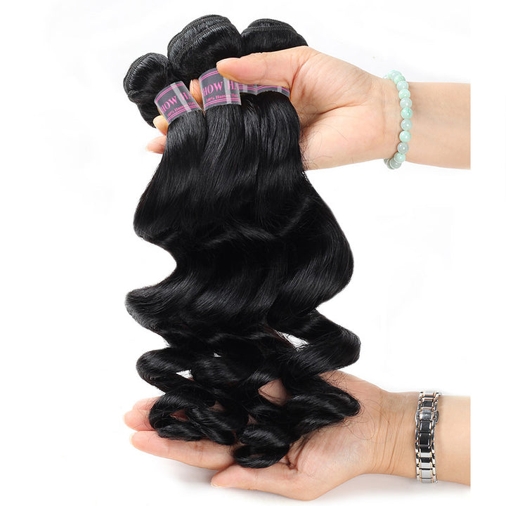 Virgin Brazilian Loose Wave Hair 4 Bundles Deal Ishow Human Hair Extensions