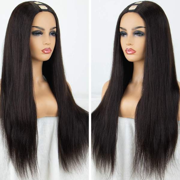 Ishow Beauty U Part No Lace Straight Human Hair Wigs, Unprocessed Virg ...