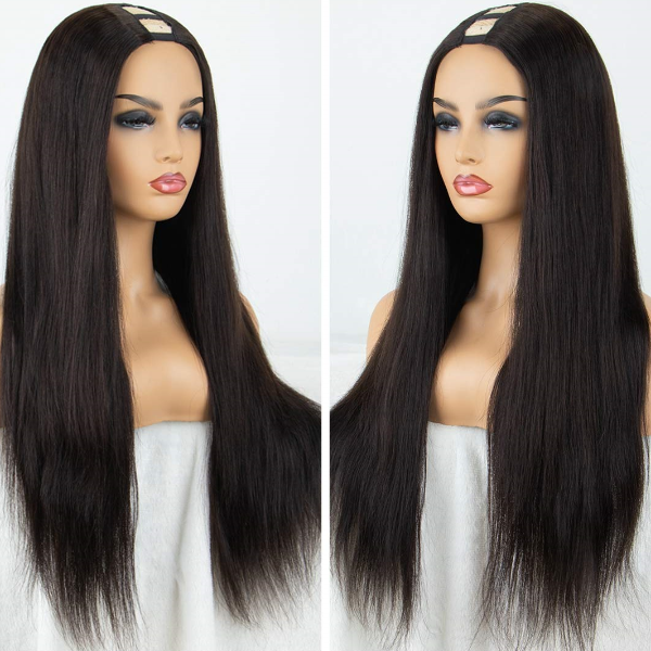 Ishow Beauty  U Part No Lace Straight Human Hair Wigs, Unprocessed Virgin Remy Hair Half Wig - IshowHair