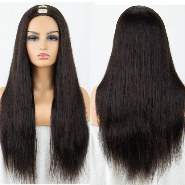 Ishow Beauty  U Part No Lace Straight Human Hair Wigs, Unprocessed Virgin Remy Hair Half Wig - IshowHair