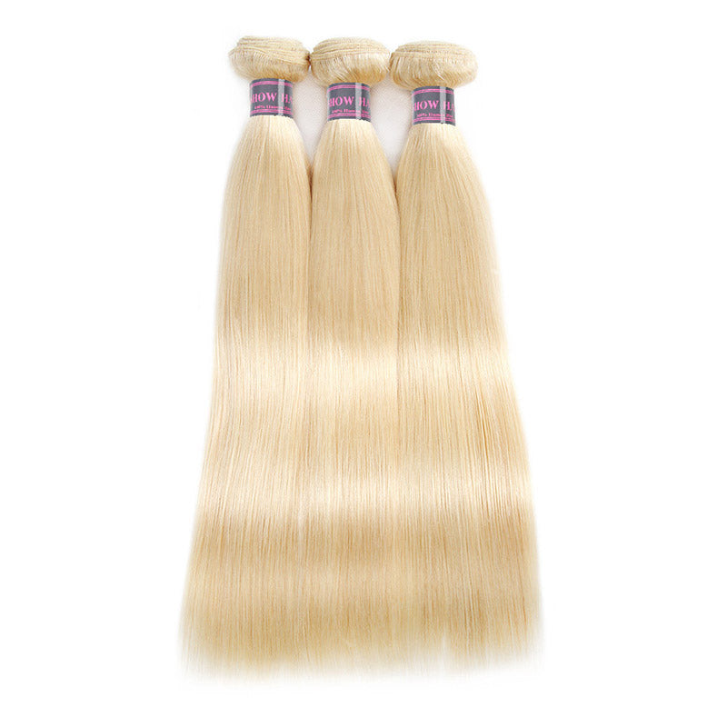 Ishow Hair Brazilian Straight Hair 3 Bundles 613 Blonde Color