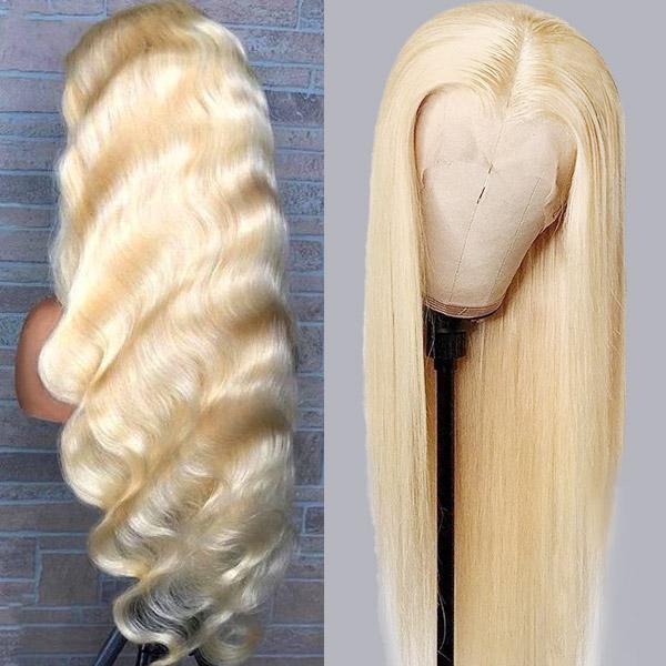 $89.99  18" Blonde HD Transparent T-Lace Part Straight Hair Wig Sale With Code : Paypal10 (Only Coupon can be use this product or will not ship )