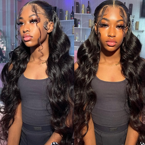 Ishow Body Wave Wig 4x4 Lace Closure Wig Malaysian HD Lace Wigs Pre Plucked Human Hair Wigs 250% Density