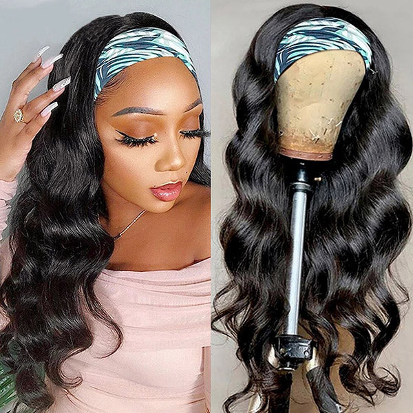 Best Headband Wigs Body Wave Human Hair African American Headband Wigs